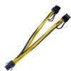 18AWG PCIE Power Cable | 6-Pin Female to 8-Pin (6+2) Male GPU