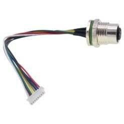 Custom M12 Plug Female Connector Terminal Cable Assembly